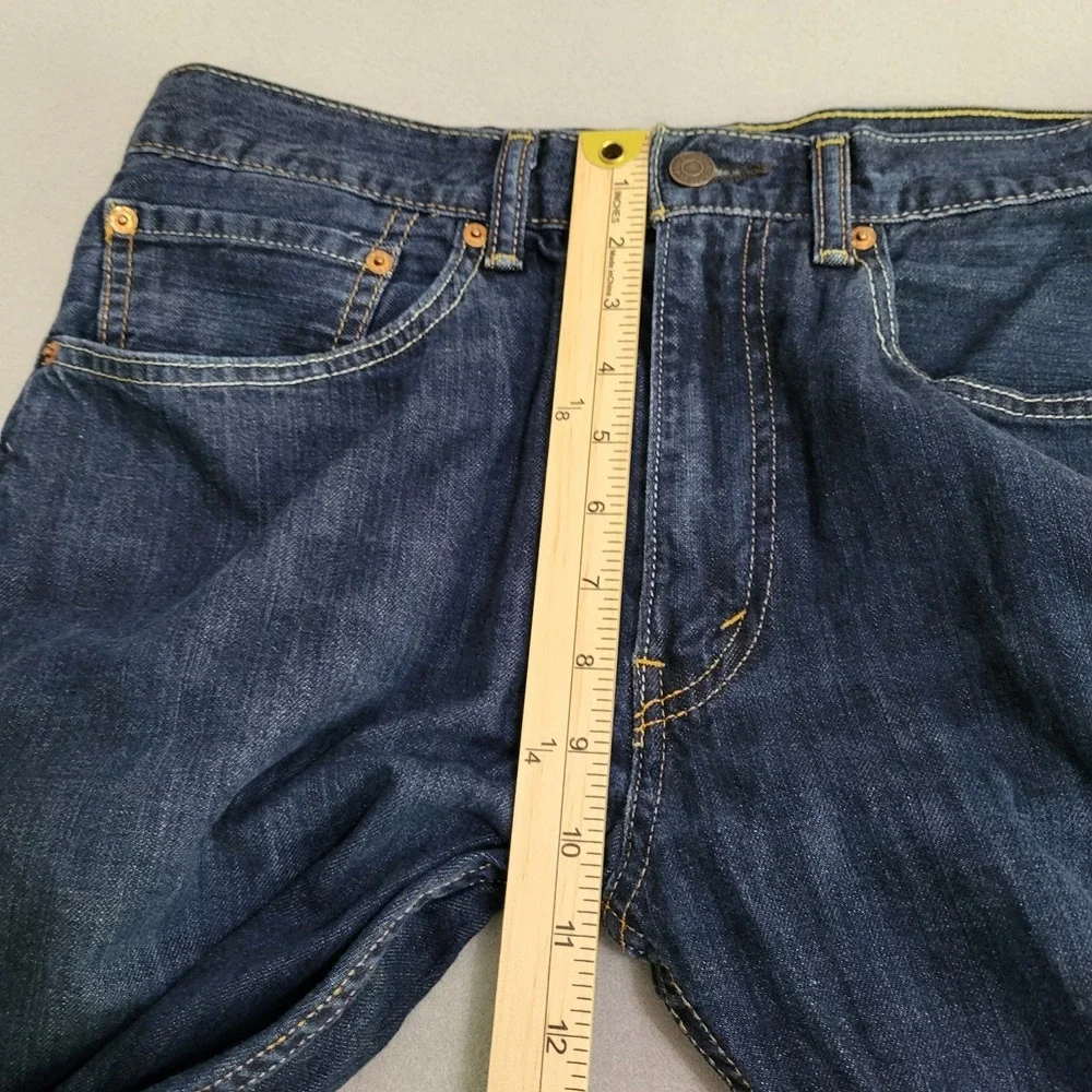 Levi's 505 Men's Denim Blue Jeans Size 34x32 Dark Wash Straight Leg